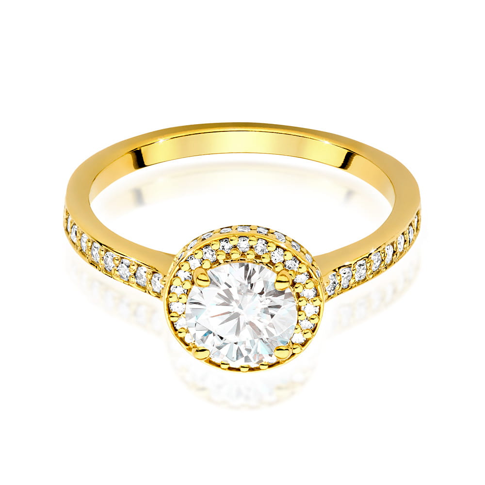 W508 Diamantový prsteň 0,70ct žlté zlato Au 585/1000 - 1
