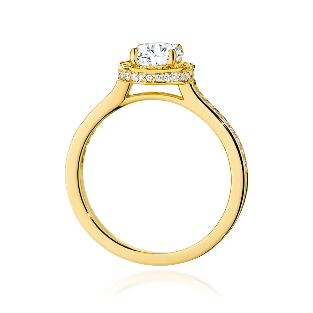 W508 Diamantový prsteň 0,70ct žlté zlato Au 585/1000 - 2