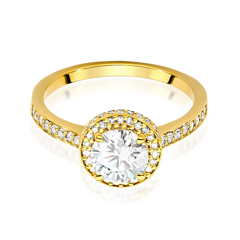 W508 Diamantový prsteň 1,00ct žlté zlato Au 585/1000 - 1