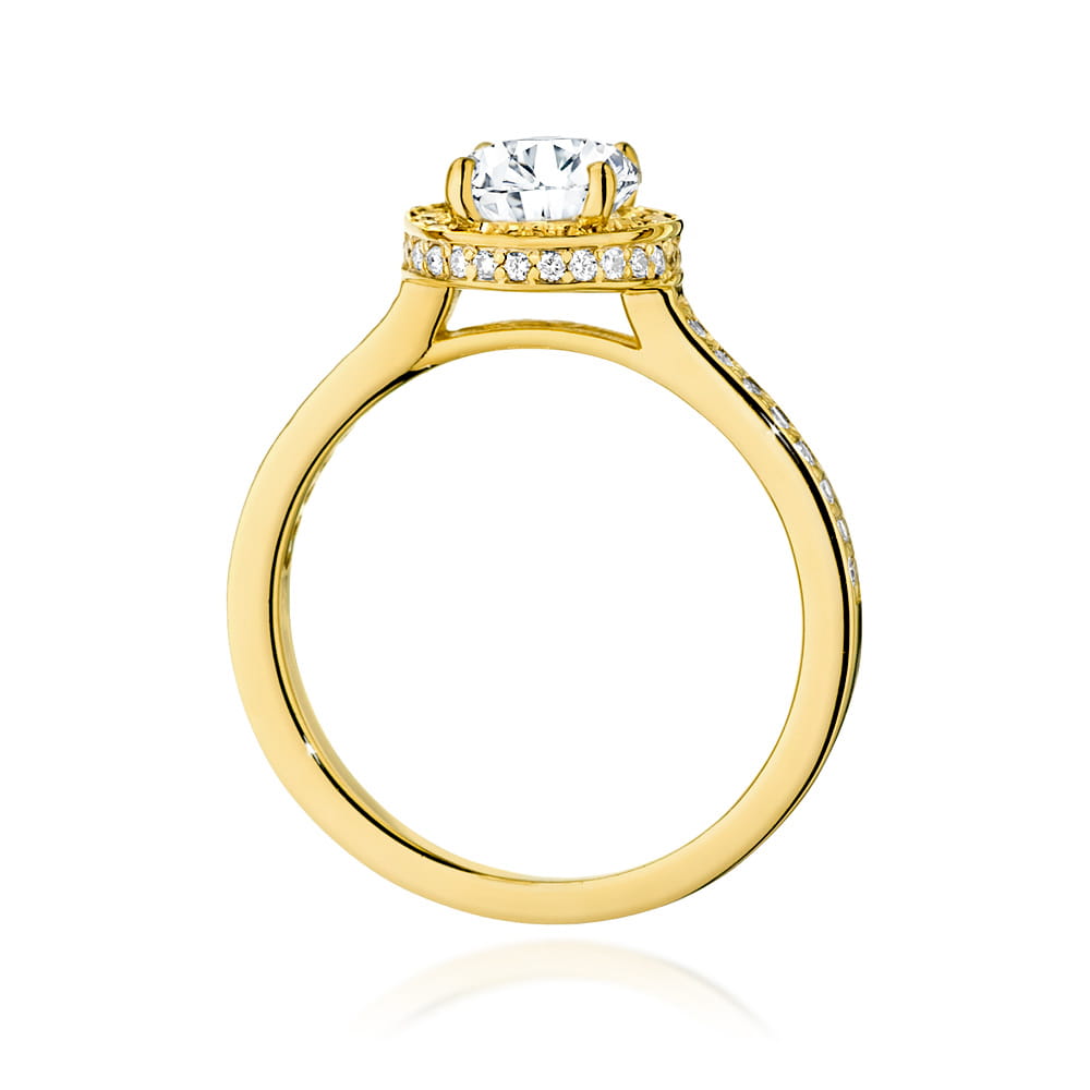 W508 Diamantový prsteň 1,00ct žlté zlato Au 585/1000 - 2