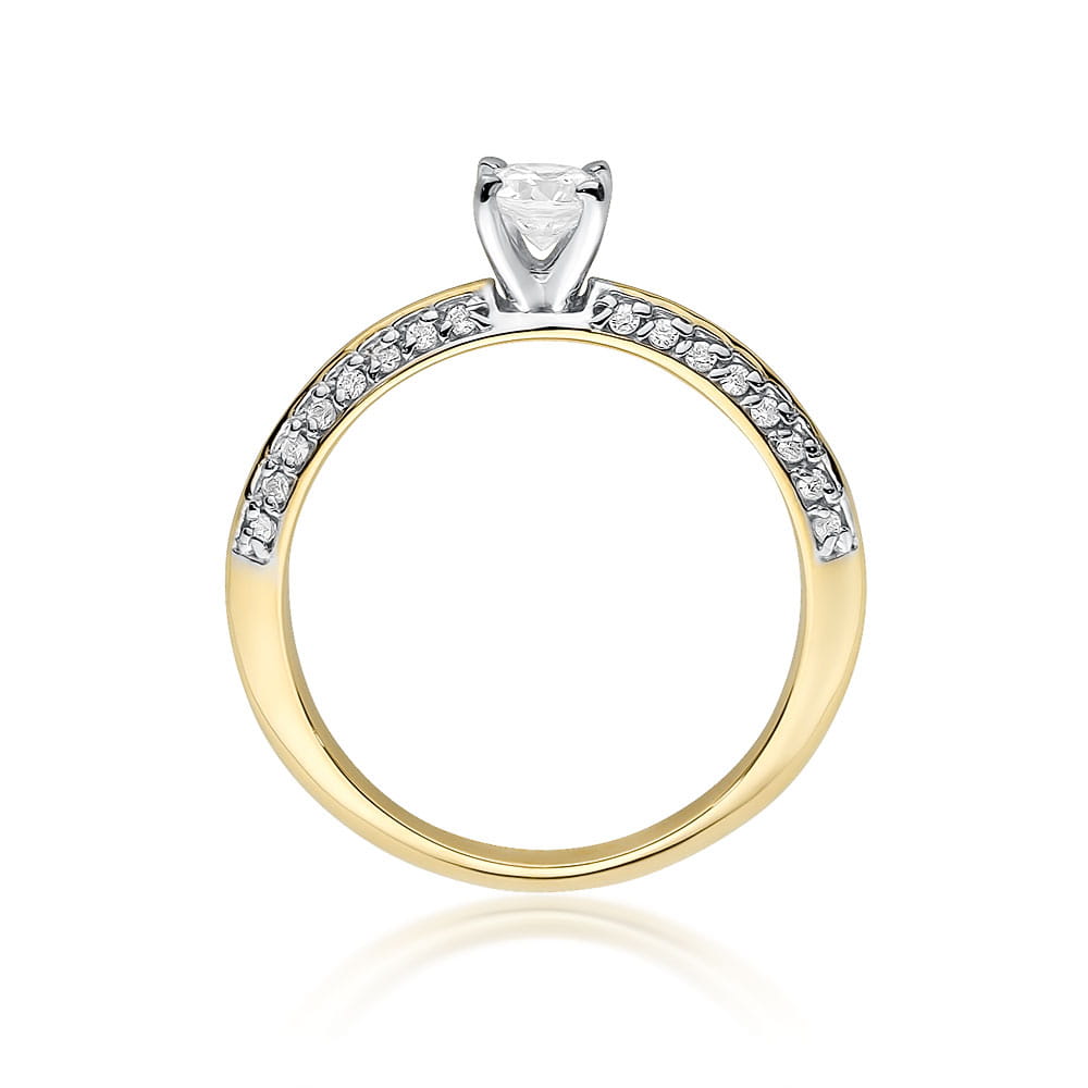 W518 Diamantový prsteň 0,30ct žlté zlato Au 585/1000 - 2