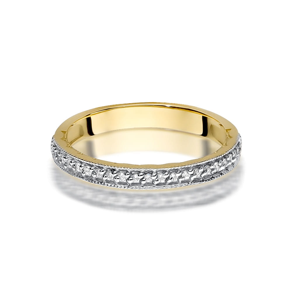 Prsteň W521 s diamantmi, žlté zlato Au 585/1000 - 1