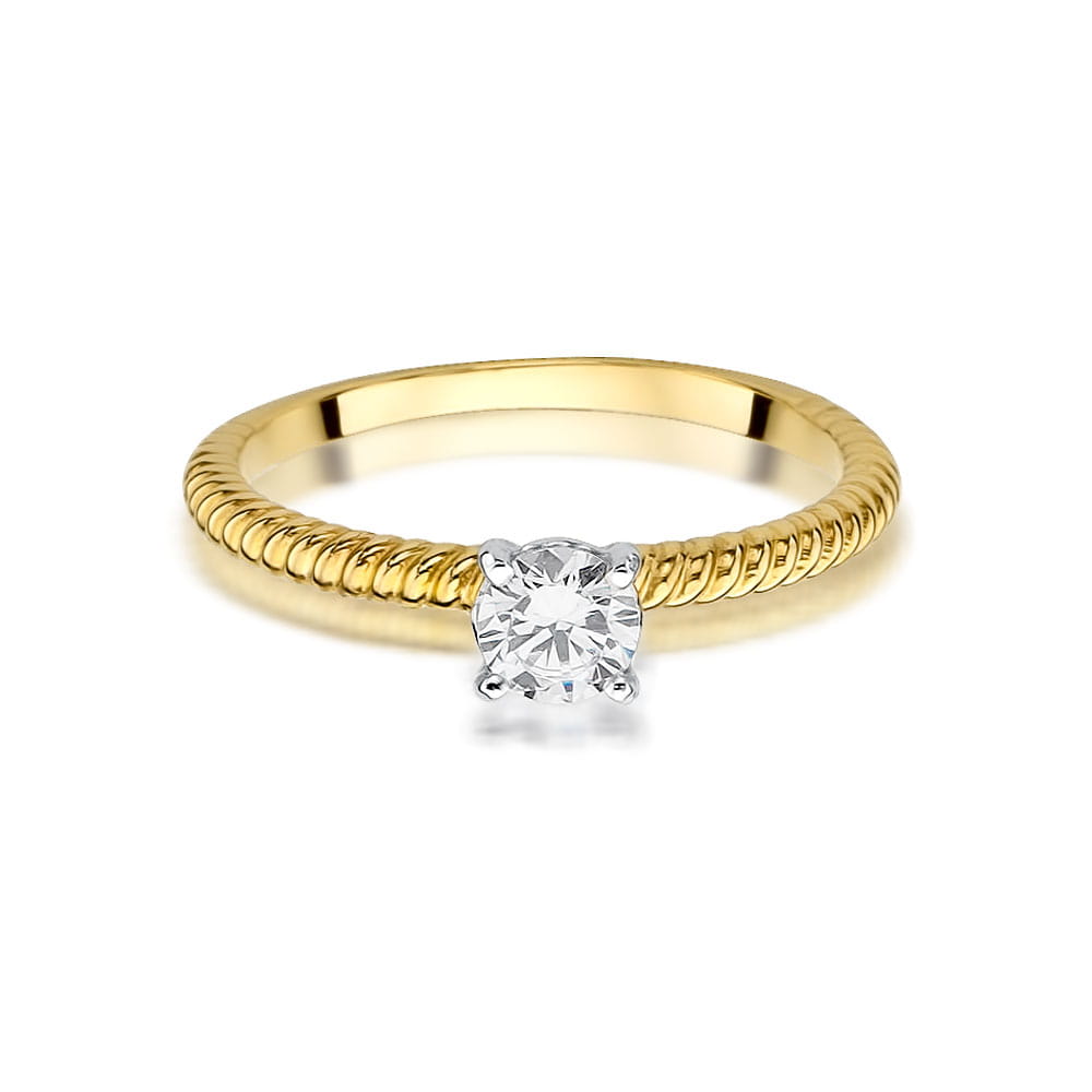 W525 Diamantový prsteň 0,30ct žlté zlato Au 585/1000 - 1