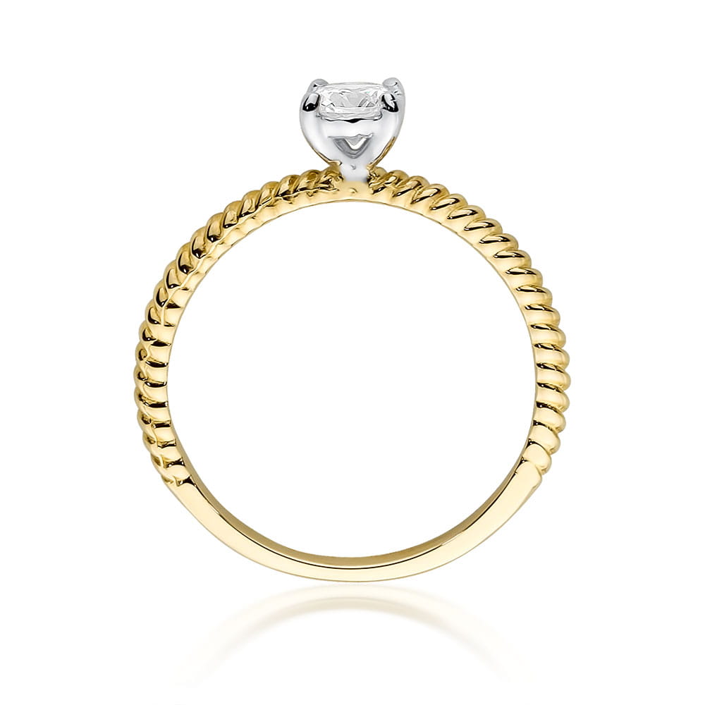 W525 Diamantový prsteň 0,30ct žlté zlato Au 585/1000 - 2