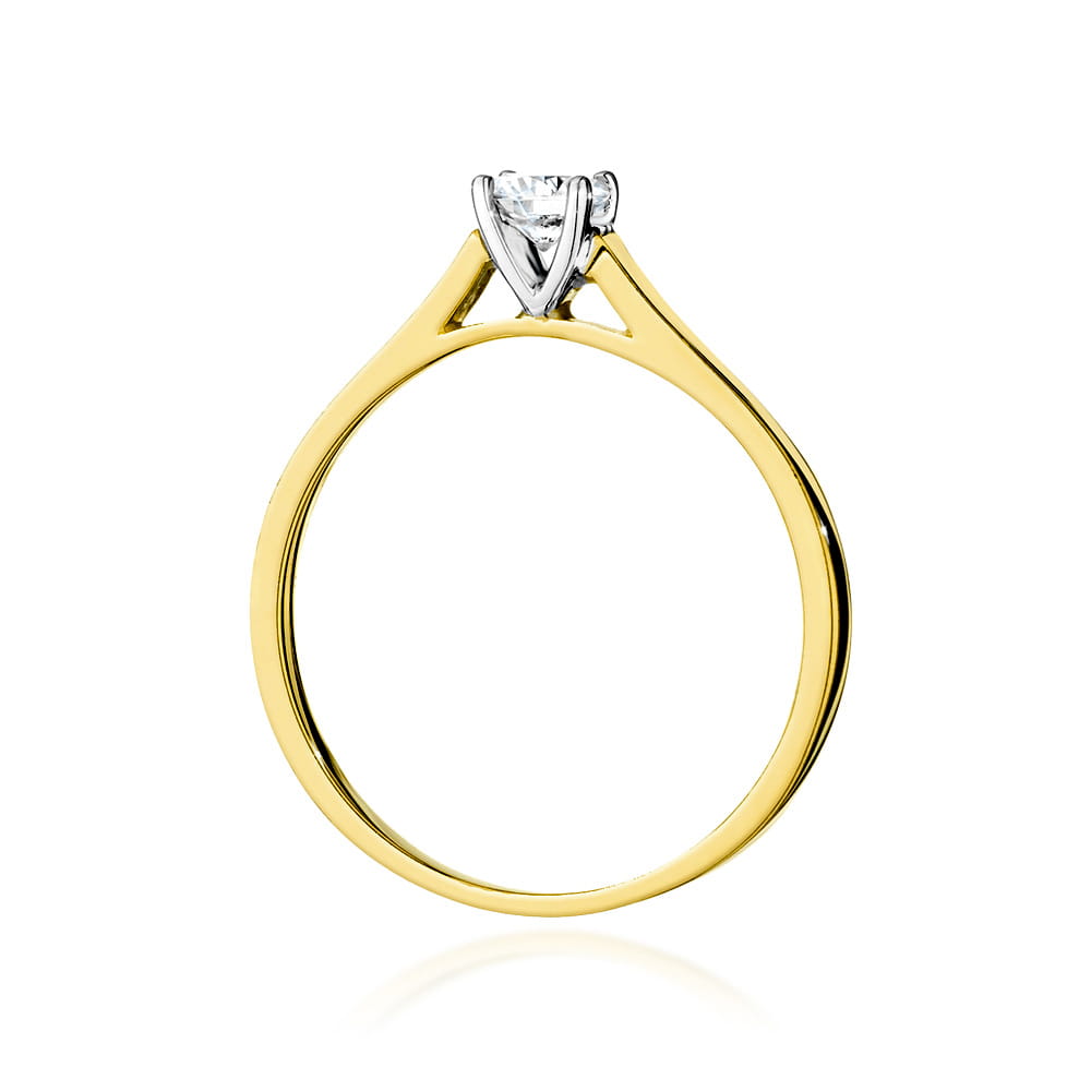 W526 Diamantový prsteň 0,40ct žlté zlato Au 585/1000 - 2