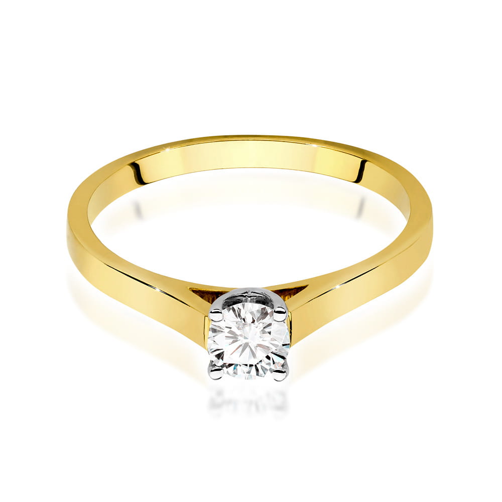 W526 Diamantový prsteň 0,50ct žlté zlato Au 585/1000 - 1