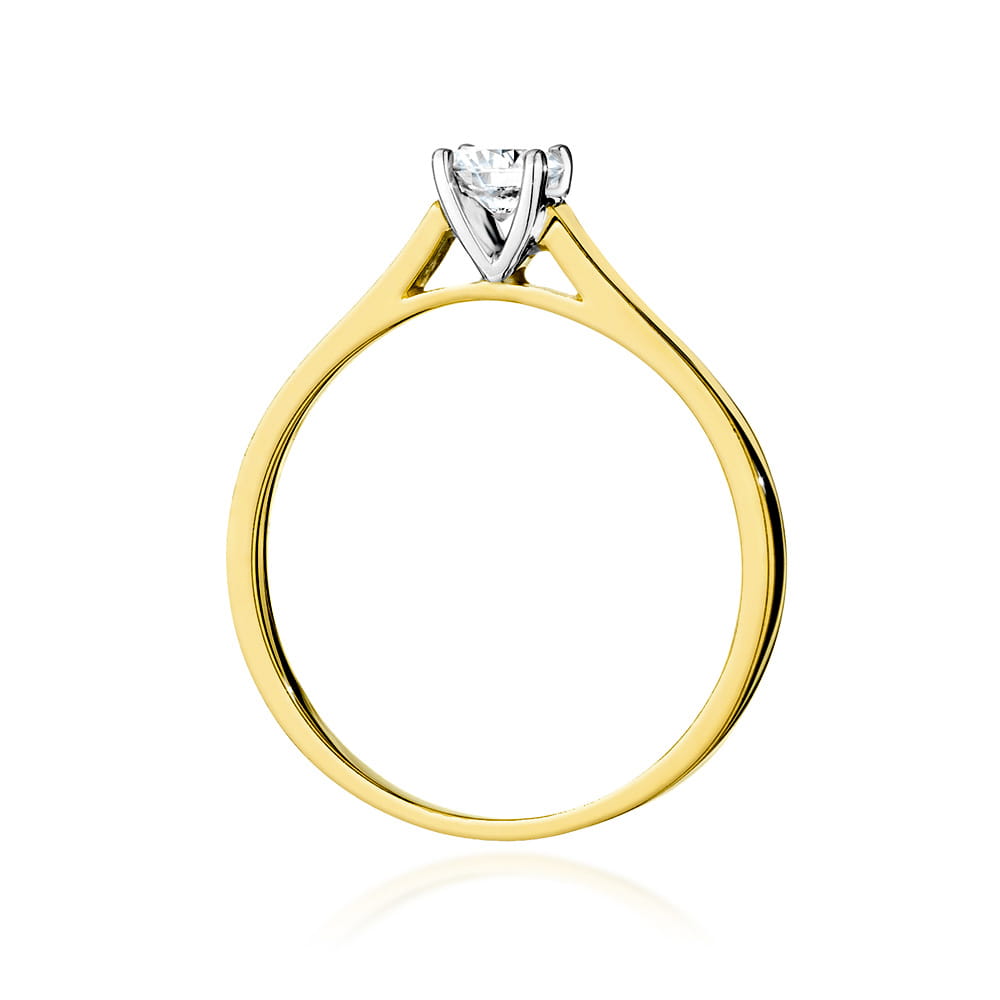 W526 Diamantový prsteň 0,50ct žlté zlato Au 585/1000 - 2