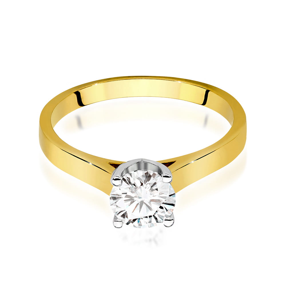 W526 Diamantový prsteň 0,70ct žlté zlato Au 585/1000 - 1