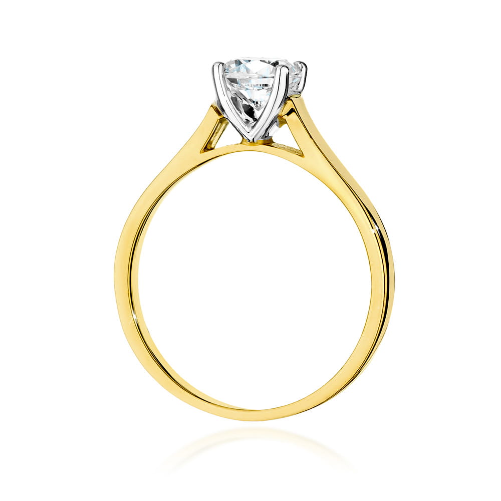 W526 Diamantový prsteň 0,70ct žlté zlato Au 585/1000 - 2