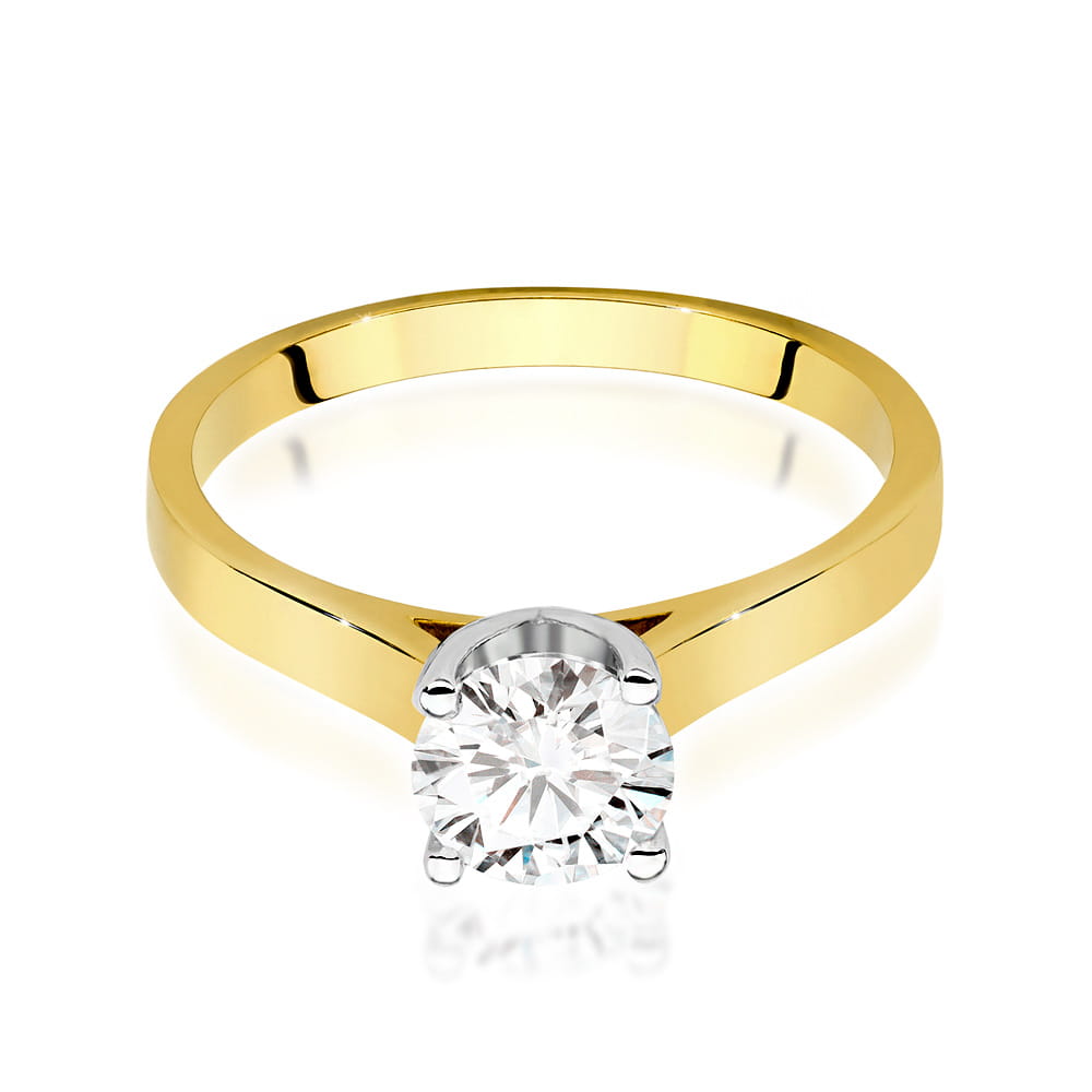 W526 Diamantový prsteň 1,00ct žlté zlato Au 585/1000 - 1