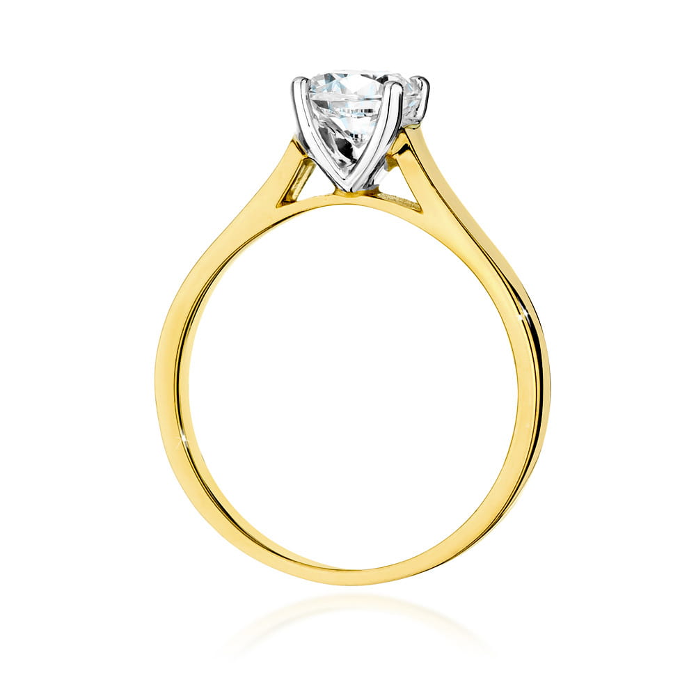 W526 Diamantový prsteň 1,00ct žlté zlato Au 585/1000 - 2