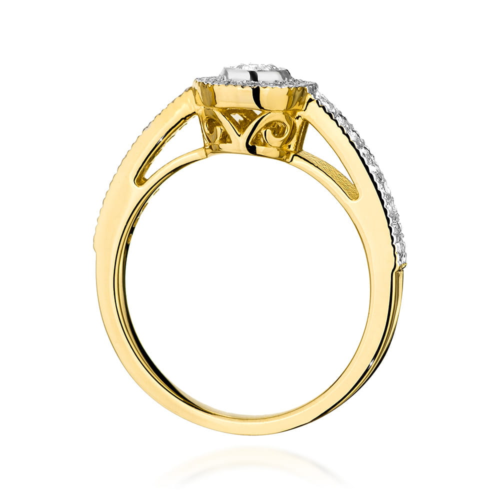 W530 Diamantový prsteň 0,15ct žlté zlato Au 585/1000 - 2