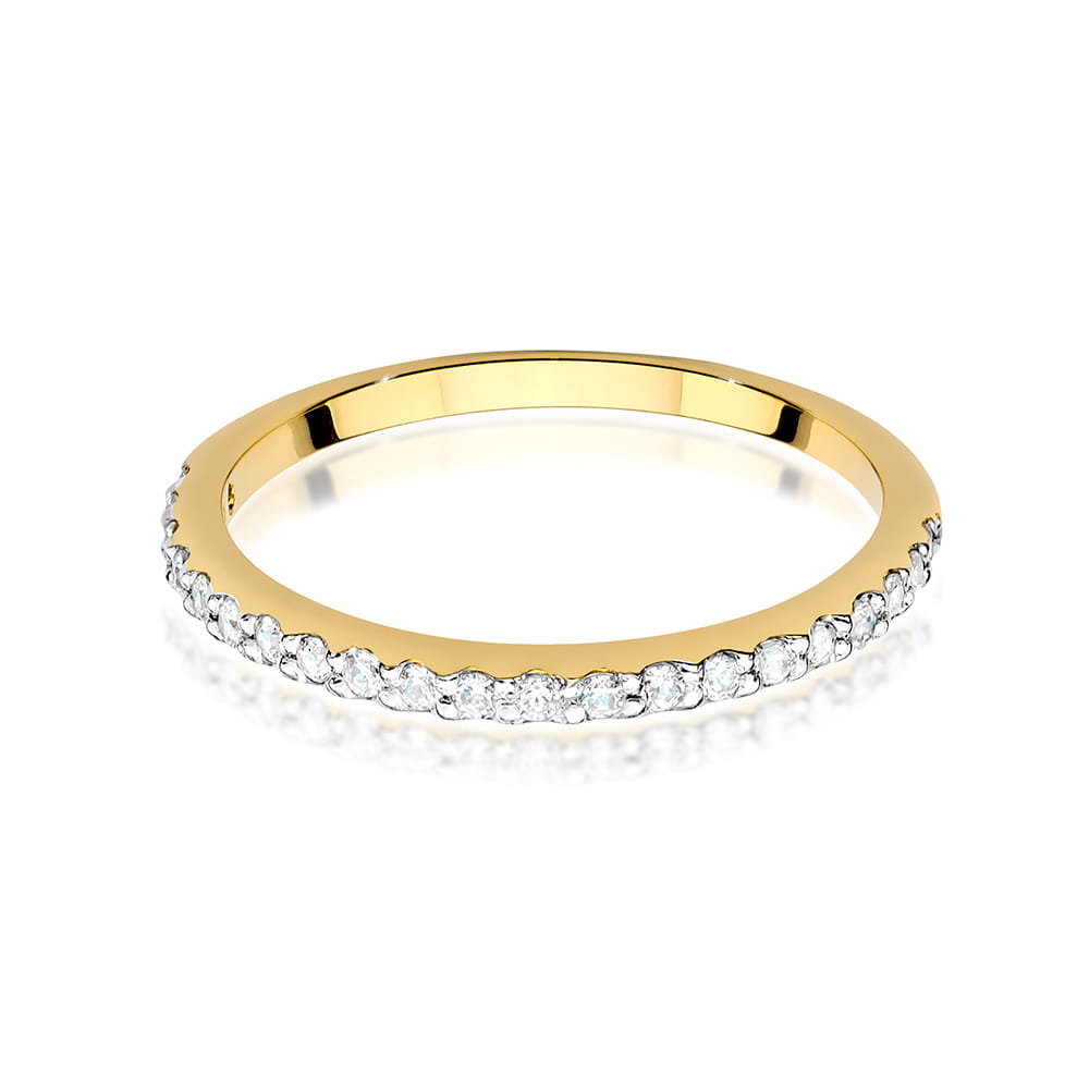 Prsteň W531 s diamantmi, žlté zlato Au 585/1000 - 1