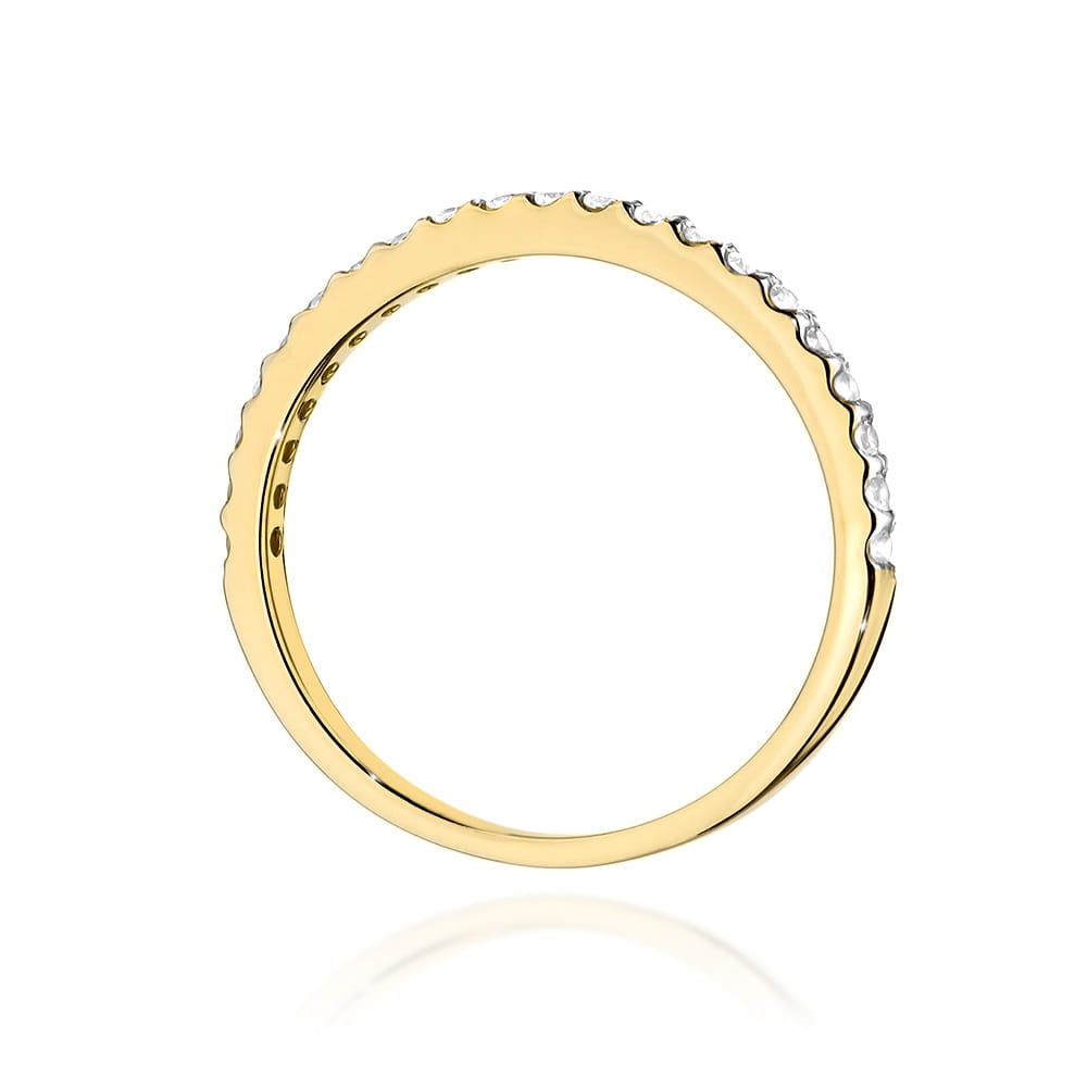 Prsteň W531 s diamantmi, žlté zlato Au 585/1000 - 2