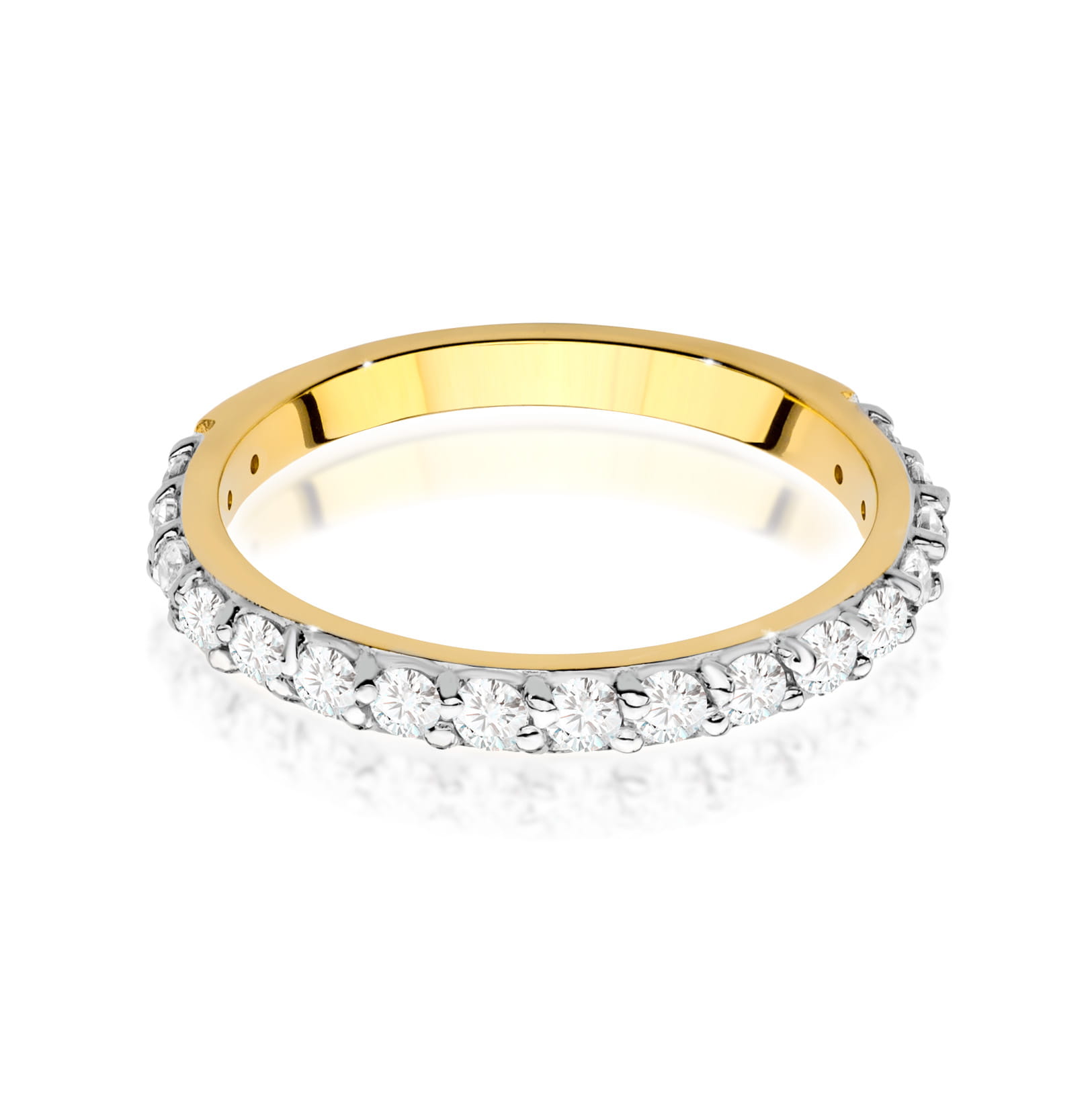 Prsteň W532 s diamantmi, žlté zlato Au 585/1000 - 1