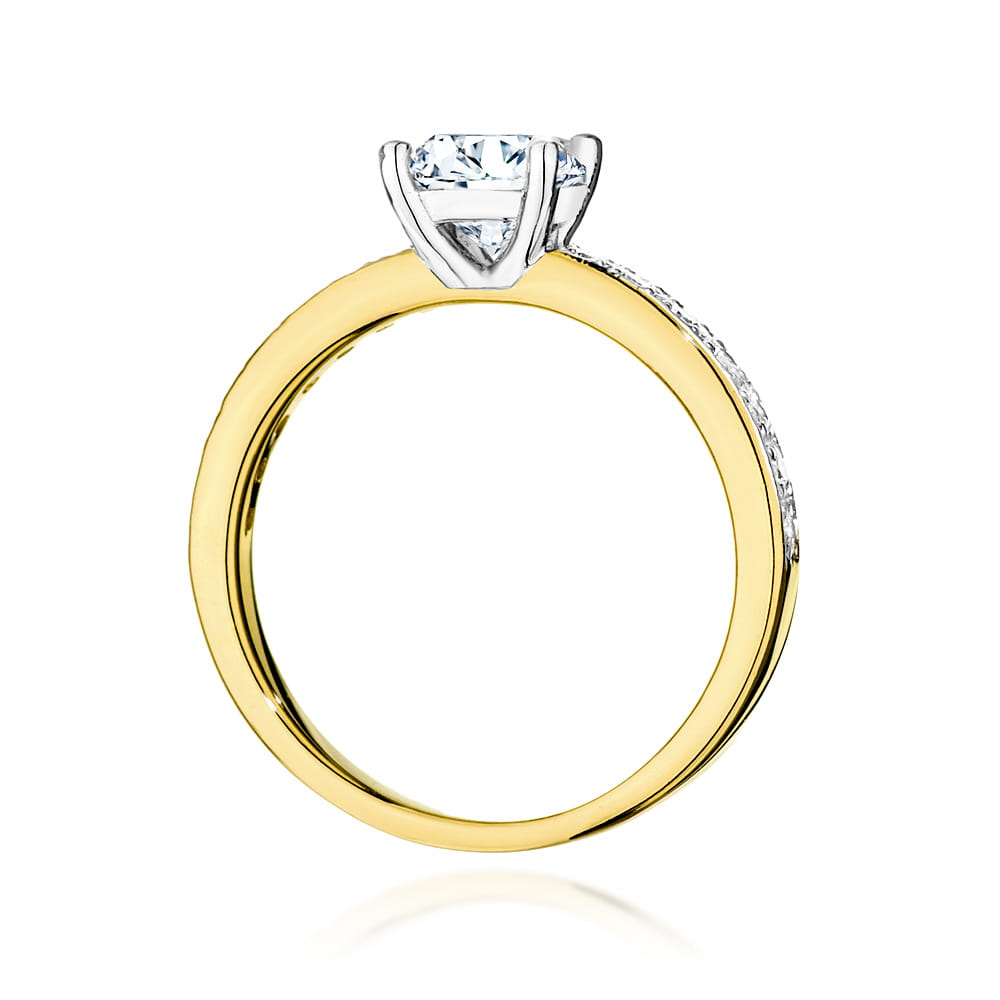 W534 Diamantový prsteň 1,00ct žlté zlato Au 585/1000 - 2
