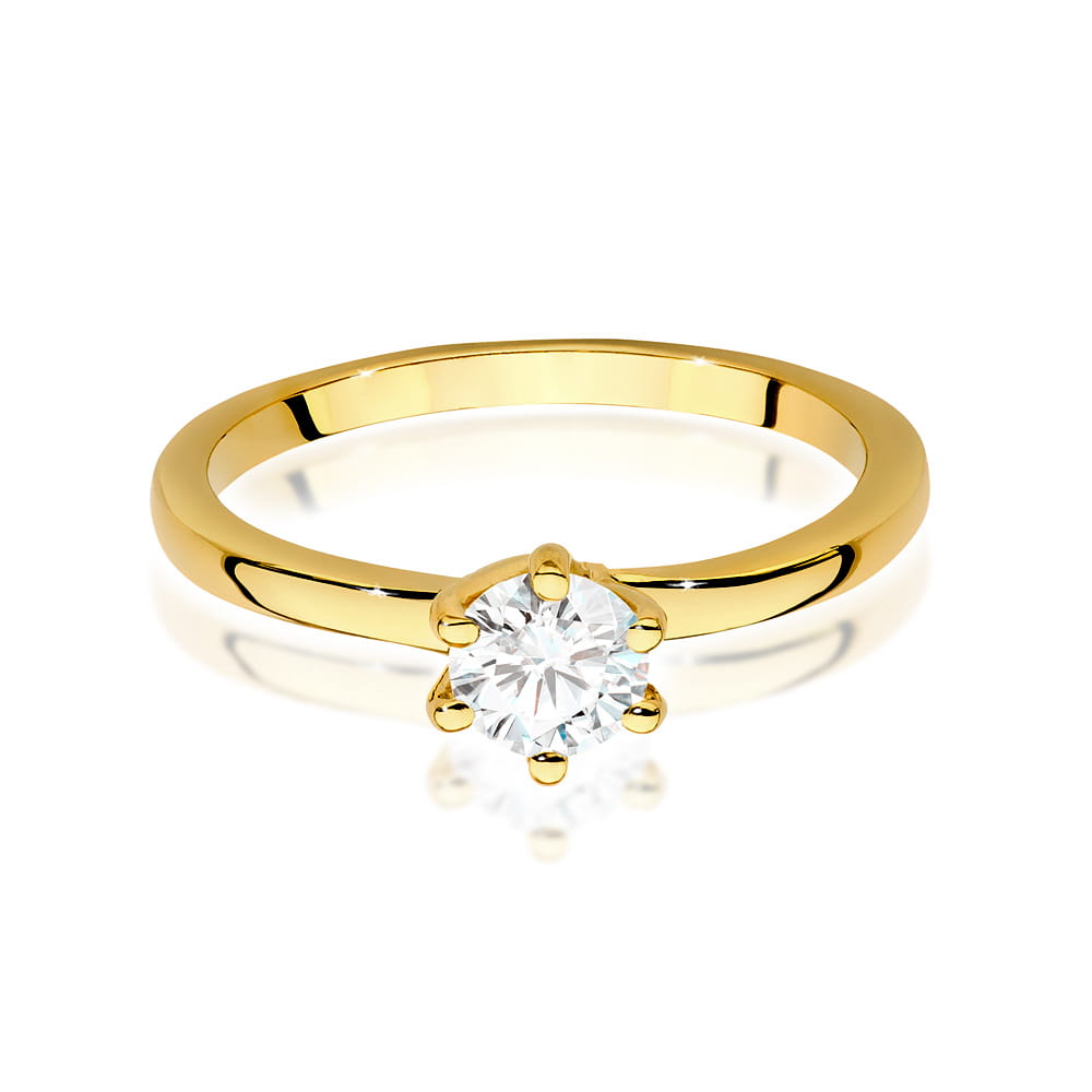 W535 Diamantový prsteň 0,50ct žlté zlato Au 585/1000 - 1