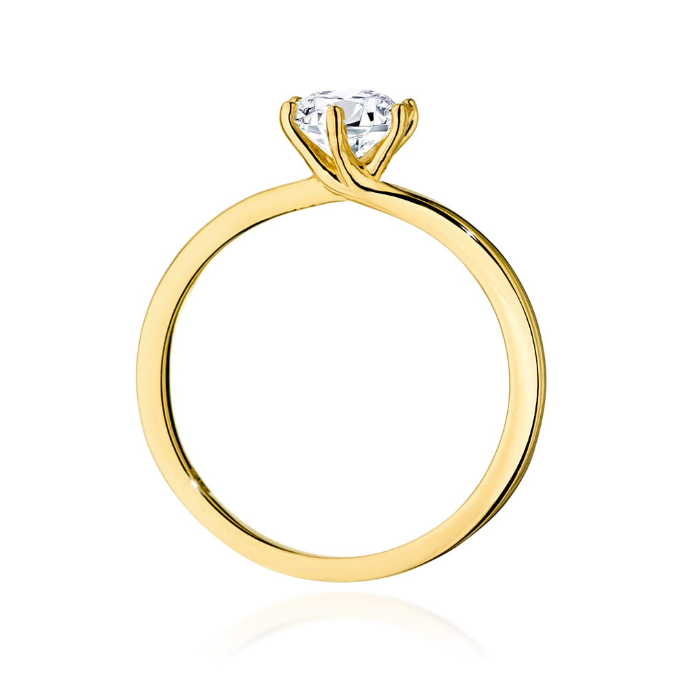 W535 Diamantový prsteň 0,70ct žlté zlato Au 585/1000 - 2