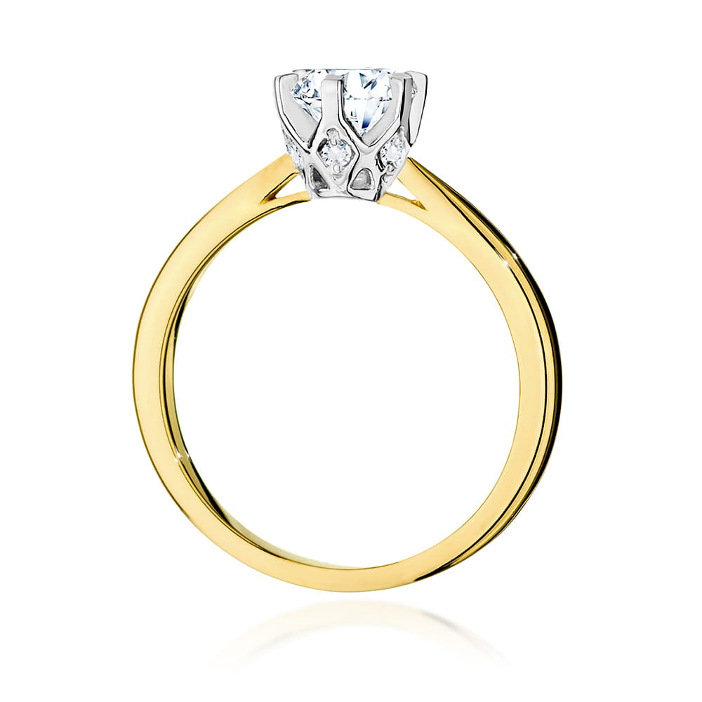 W539 Diamantový prsteň 0,70ct žlté zlato Au 585/1000 - 2