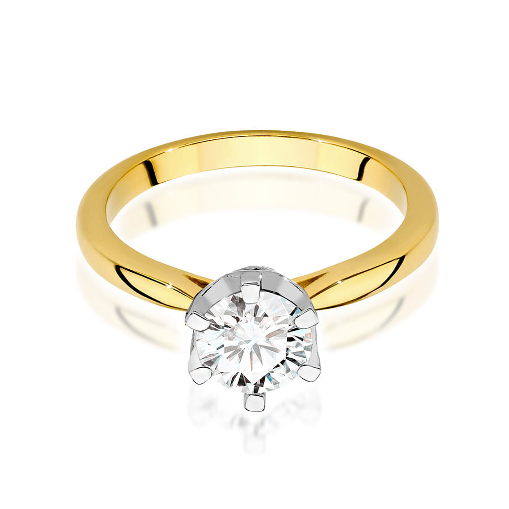 W539 Diamantový prsteň 1,00ct žlté zlato Au 585/1000 - 1