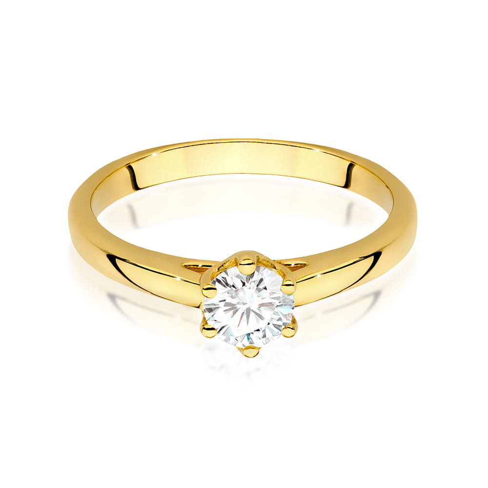 W540 Diamantový prsteň 0,50ct žlté zlato Au 585/1000 - 1