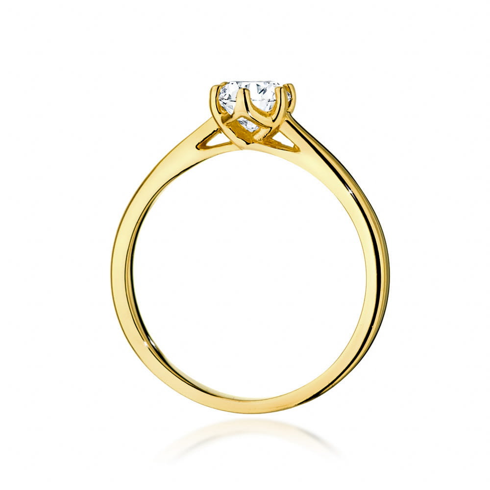 W540 Diamantový prsteň 0,50ct žlté zlato Au 585/1000 - 2