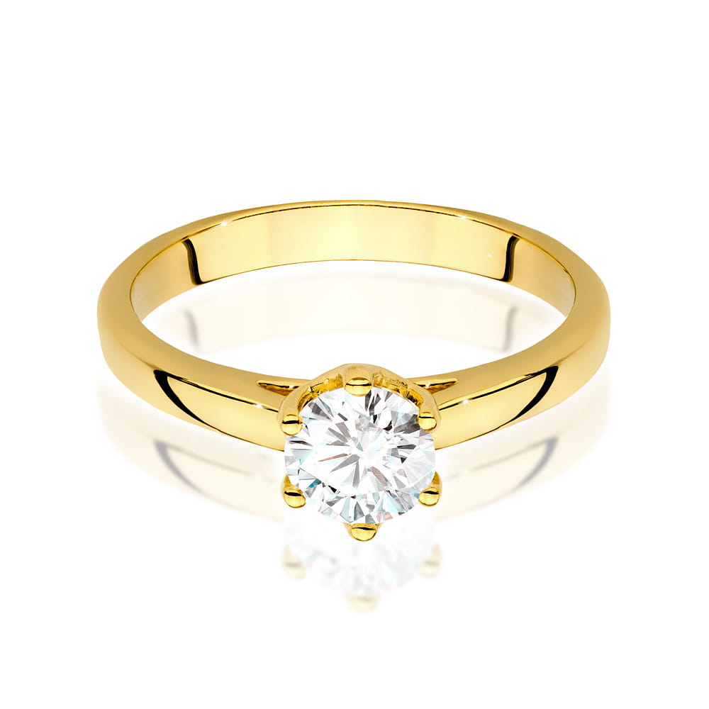 W540 Diamantový prsteň 0,70ct žlté zlato Au 585/1000 - 1