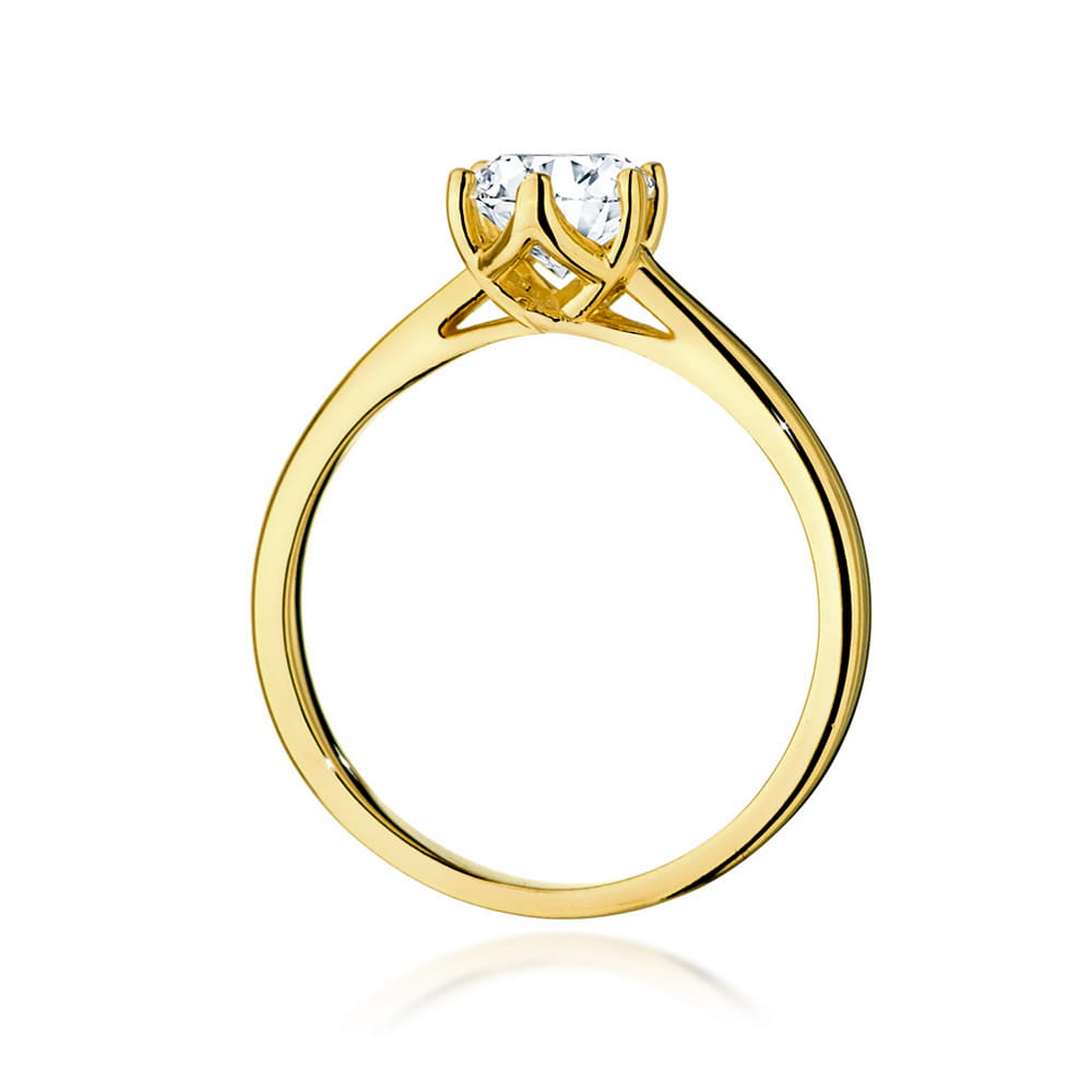 W540 Diamantový prsteň 0,70ct žlté zlato Au 585/1000 - 2