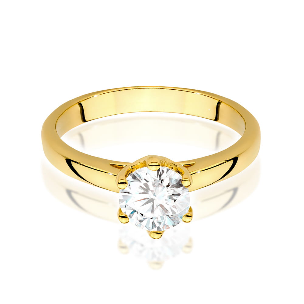 W540 Diamantový prsteň 1,00ct žlté zlato Au 585/1000 - 1