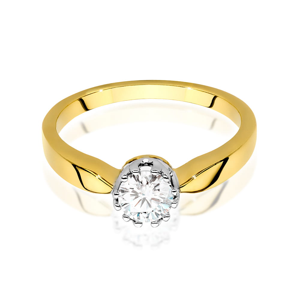W541 Diamantový prsteň 0,40ct žlté zlato Au 585/1000 - 1