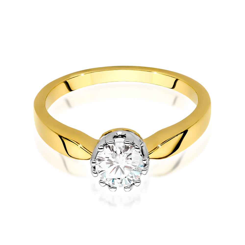 W541 Diamantový prsteň 0,50ct žlté zlato Au 585/1000 - 1