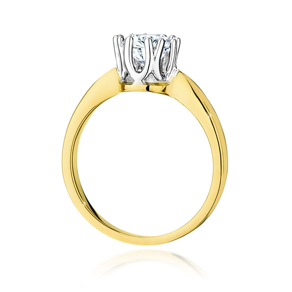 W541 Diamantový prsteň 0,70ct žlté zlato Au 585/1000 - 2