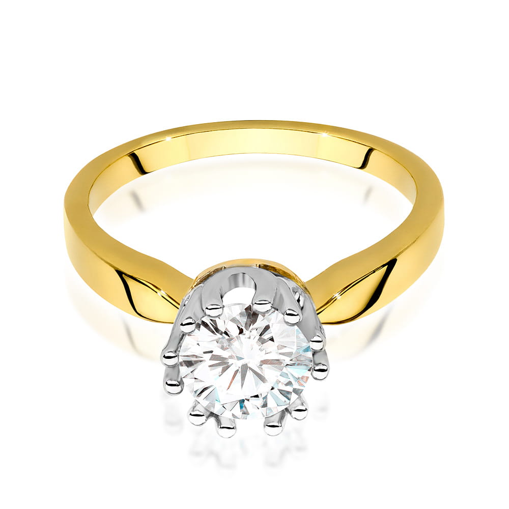 W541 Diamantový prsteň 1,00ct žlté zlato Au 585/1000 - 1