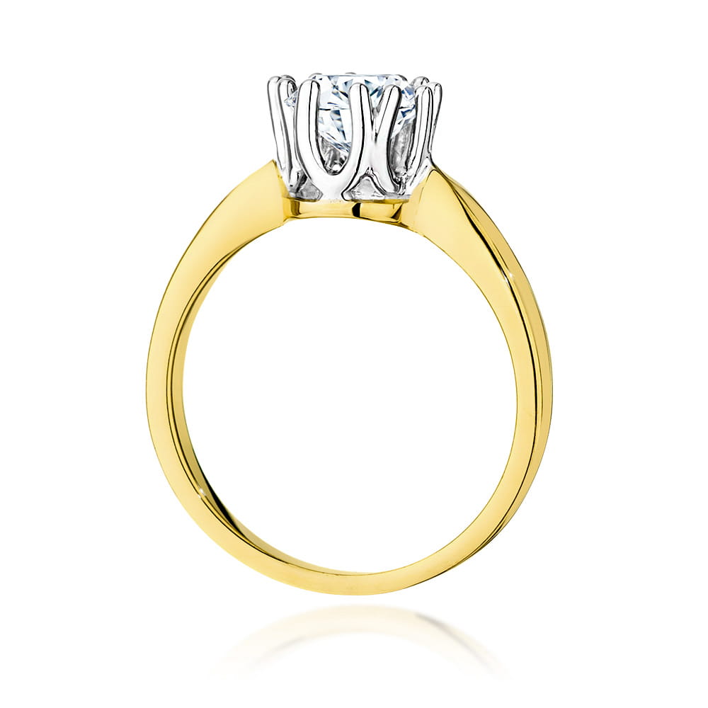 W541 Diamantový prsteň 1,00ct žlté zlato Au 585/1000 - 2