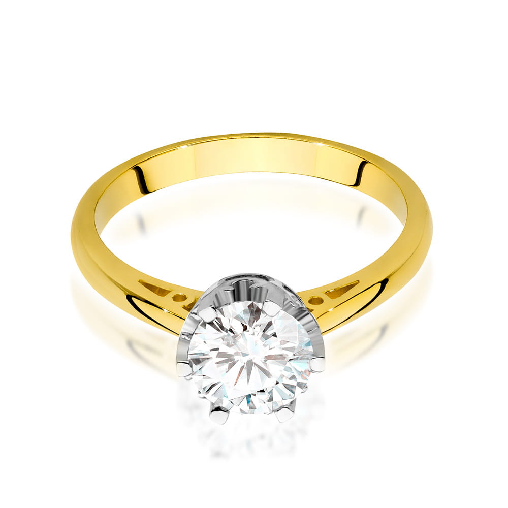W542 Diamantový prsteň 1,00ct žlté zlato Au 585/1000 - 1