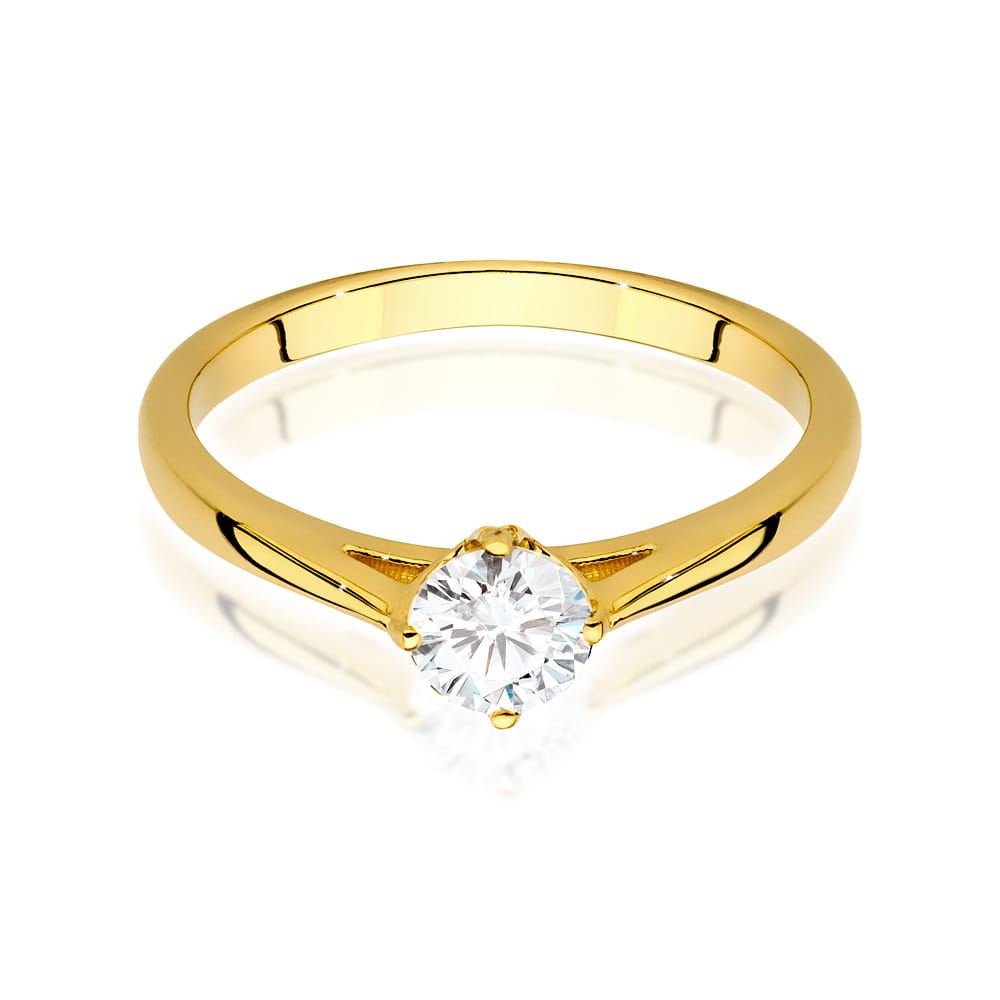 W543 Diamantový prsteň 0,40ct žlté zlato Au 585/1000 - 1