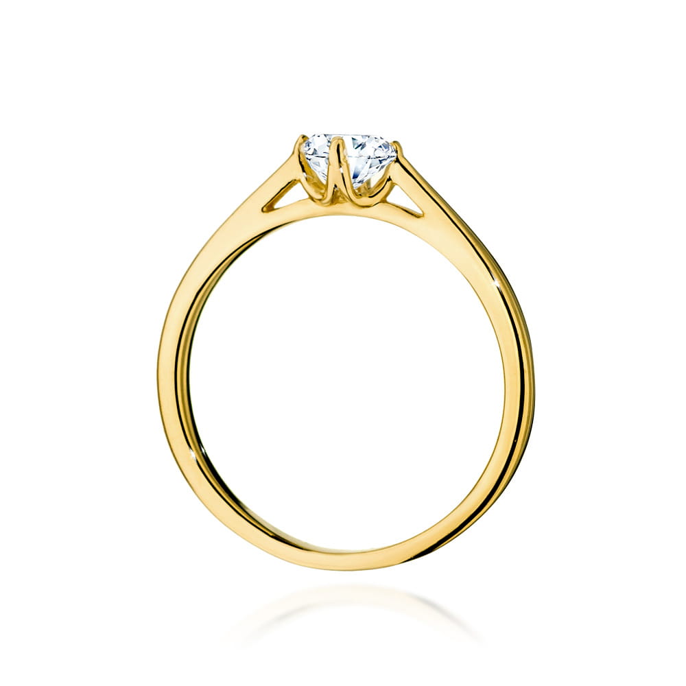 W543 Diamantový prsteň 0,40ct žlté zlato Au 585/1000 - 2