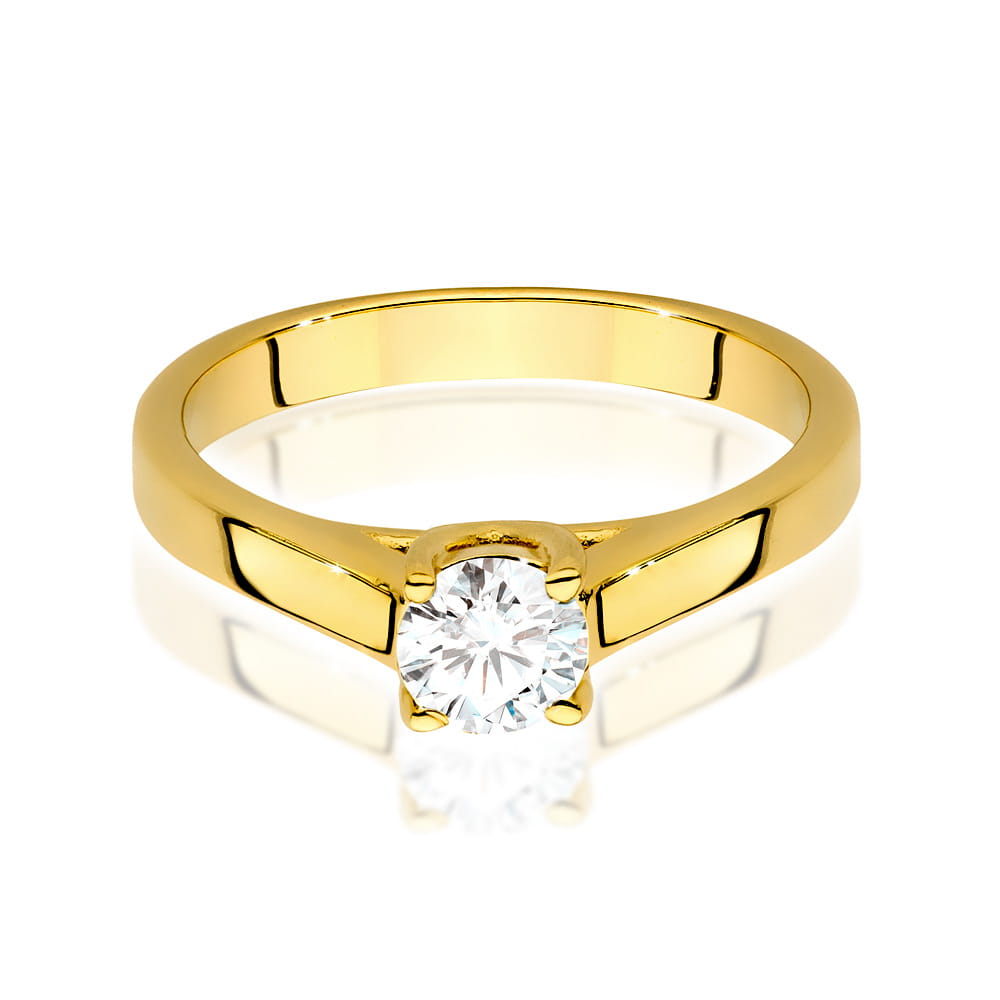 W544 Diamantový prsteň 0,50ct žlté zlato Au 585/1000 - 1