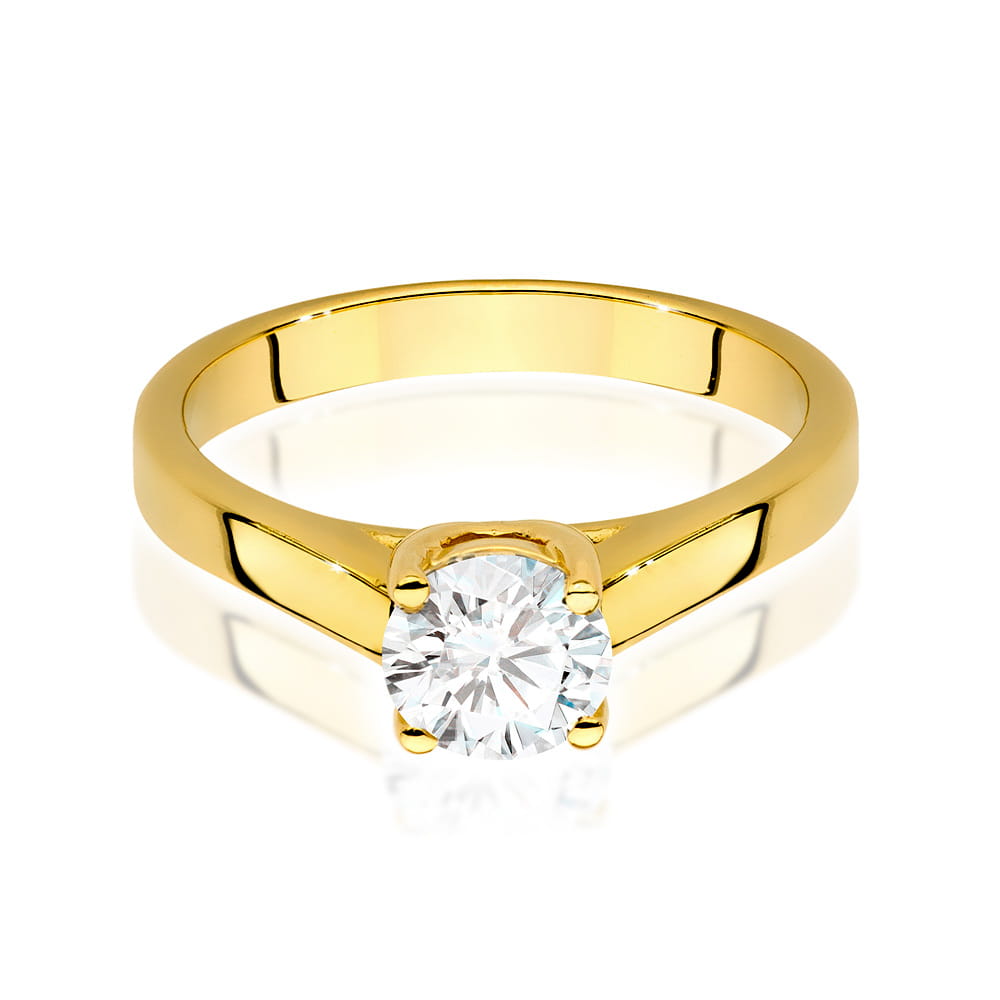 W544 Diamantový prsteň 0,70ct žlté zlato Au 585/1000 - 1