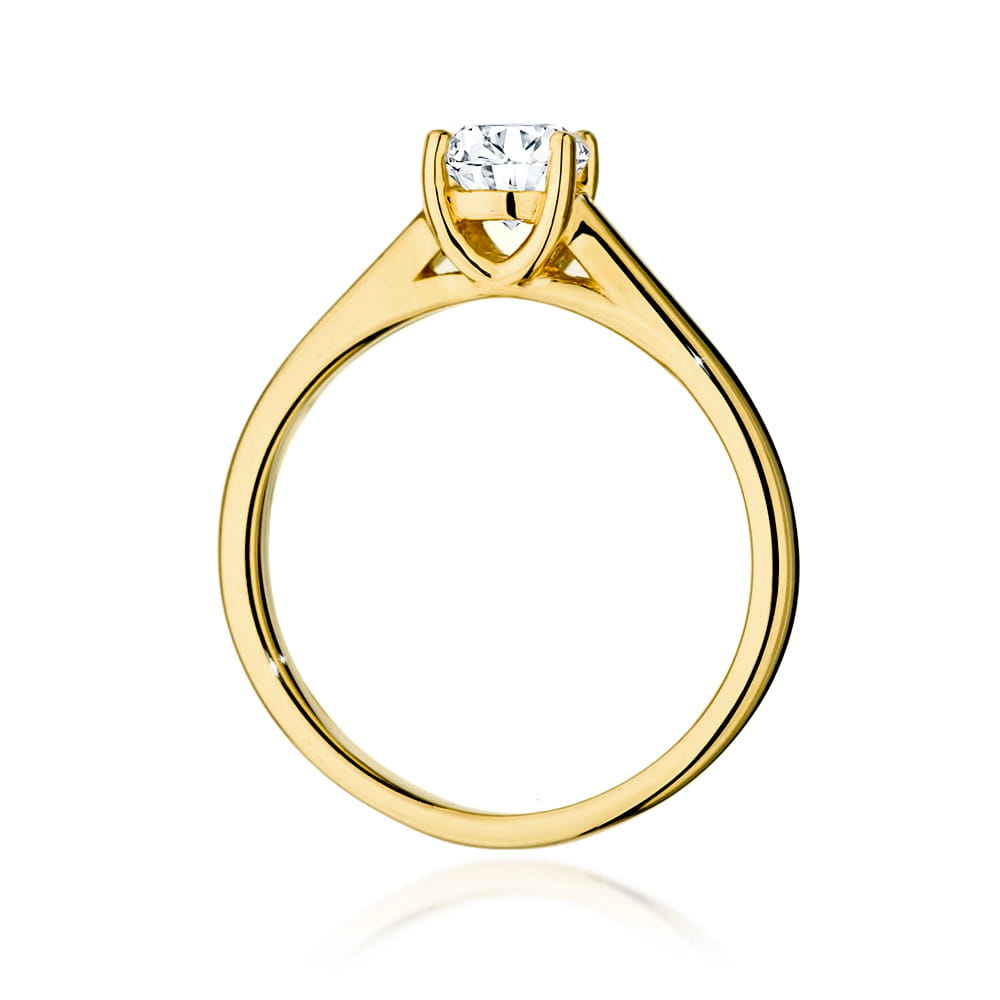 W544 Diamantový prsteň 0,70ct žlté zlato Au 585/1000 - 2