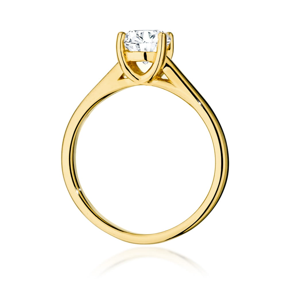 W544 Diamantový prsteň 1,00ct žlté zlato Au 585/1000 - 2