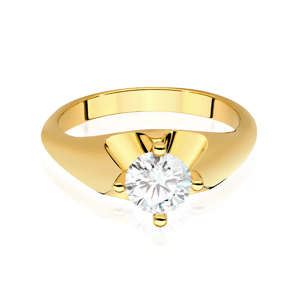 W545 Diamantový prsteň 0,70ct žlté zlato Au 585/1000 - 1