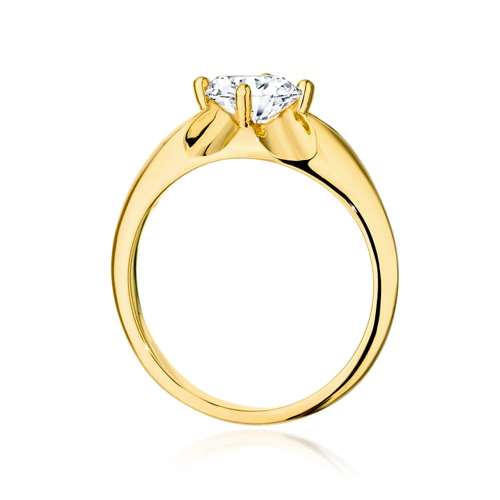 W545 Diamantový prsteň 0,70ct žlté zlato Au 585/1000 - 2