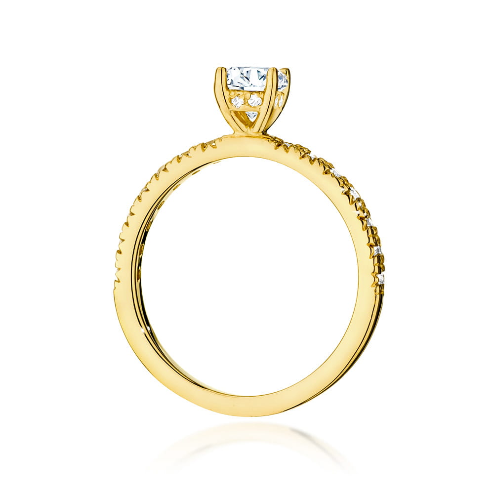 W546 Diamantový prsteň 0,40ct žlté zlato Au 585/1000 - 2