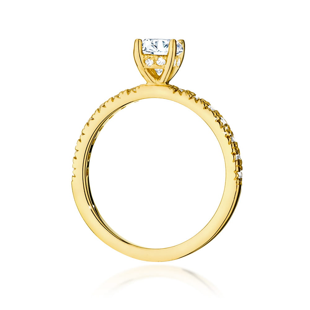 W546 Diamantový prsteň 0,50ct žlté zlato Au 585/1000 - 2