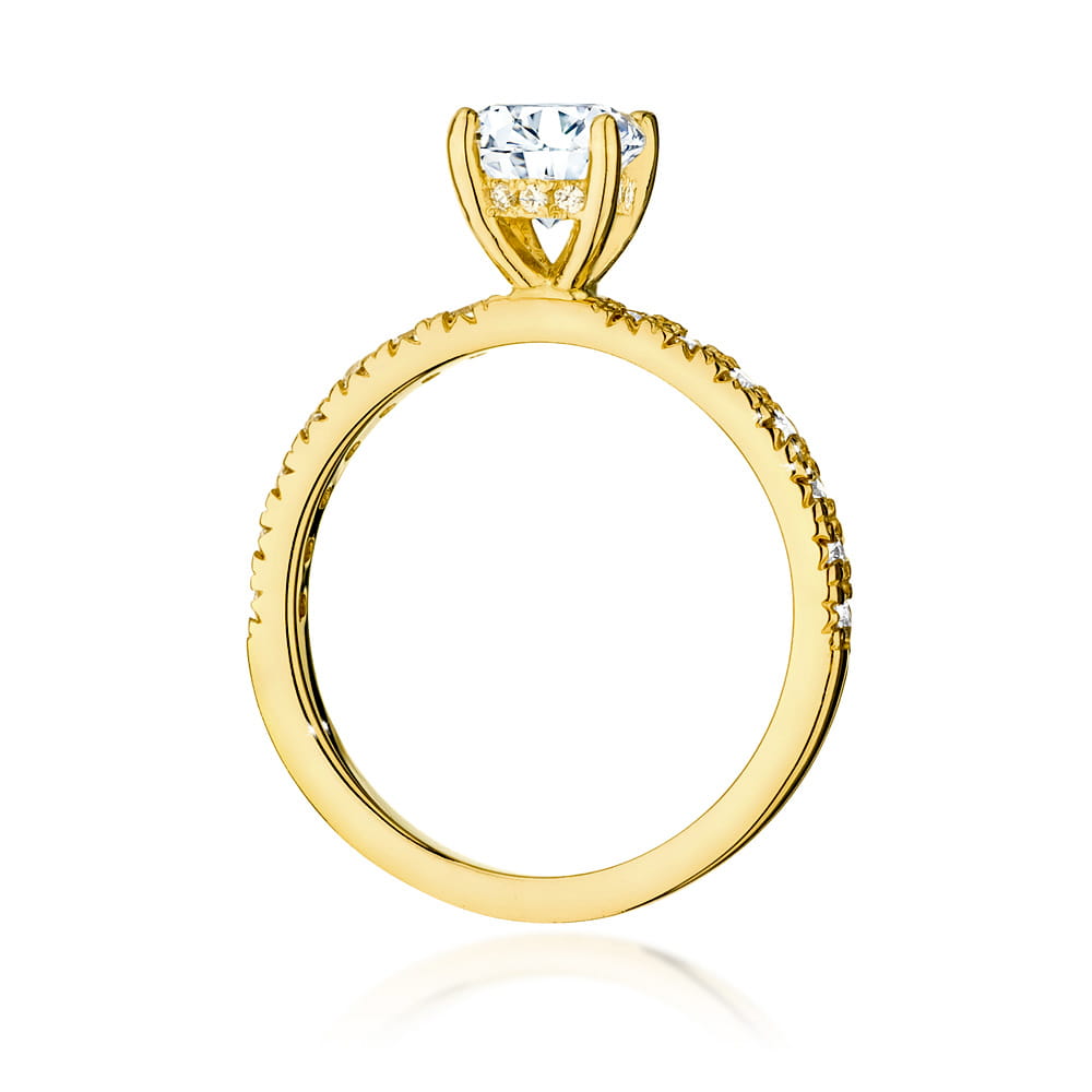 W546 Diamantový prsteň 0,70ct žlté zlato Au 585/1000 - 2