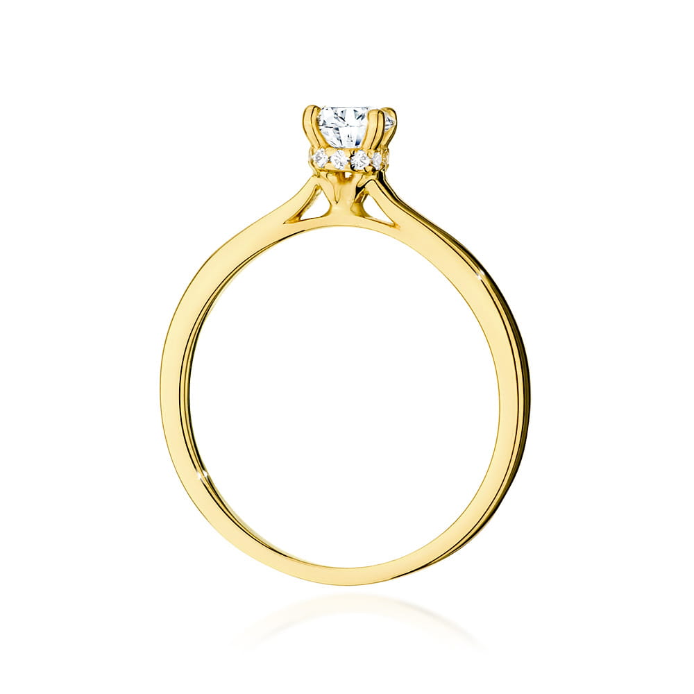W547 Diamantový prsteň 0,40ct žlté zlato Au 585/1000 - 2