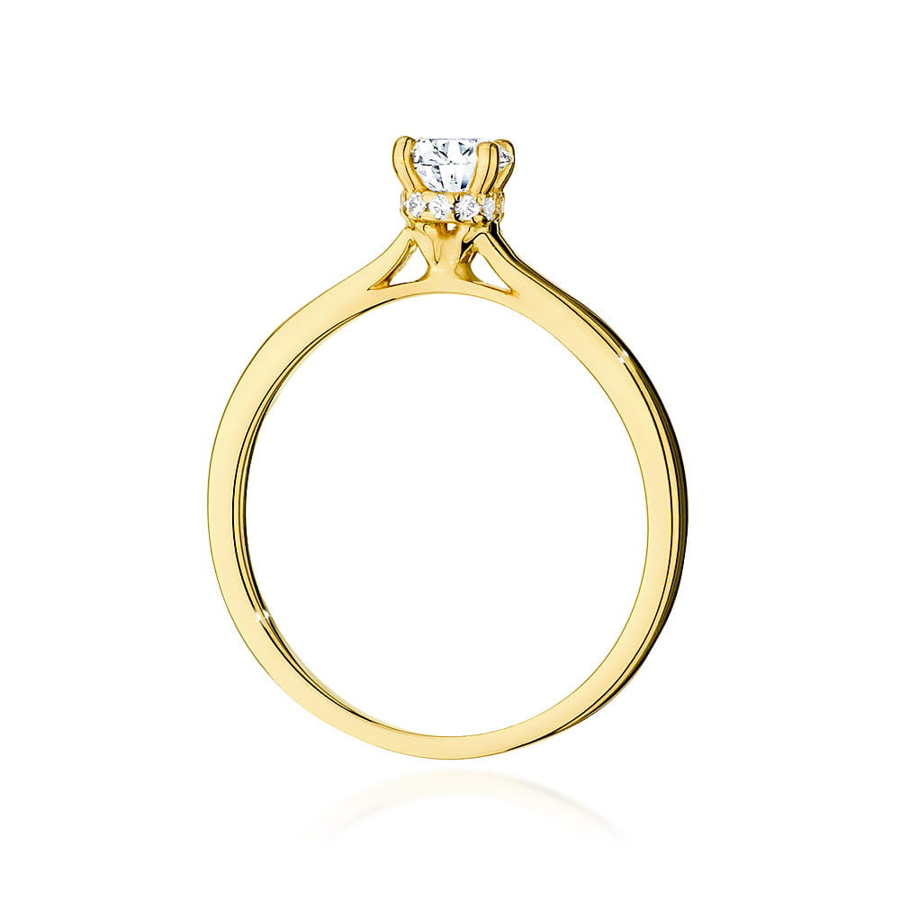 W547 Diamantový prsteň 0,50ct žlté zlato Au 585/1000 - 2