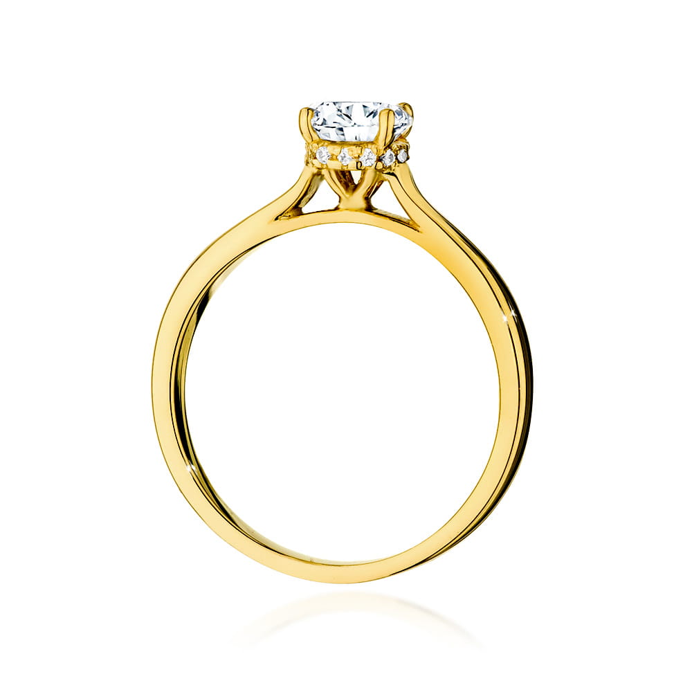 W547 Diamantový prsteň 0,70ct žlté zlato Au 585/1000 - 2