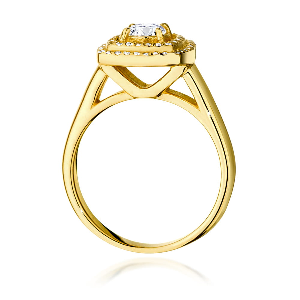 W548 Diamantový prsteň 0,40ct žlté zlato Au 585/1000 - 2